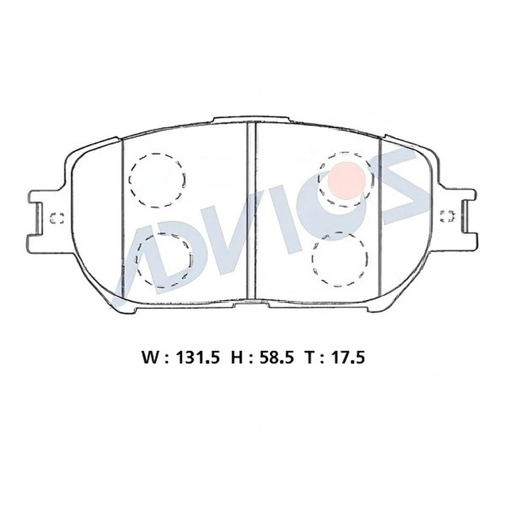 토요타 캠리 3.3 01-06년 ADVICS 앞쪽 브레이크패드 8MPI