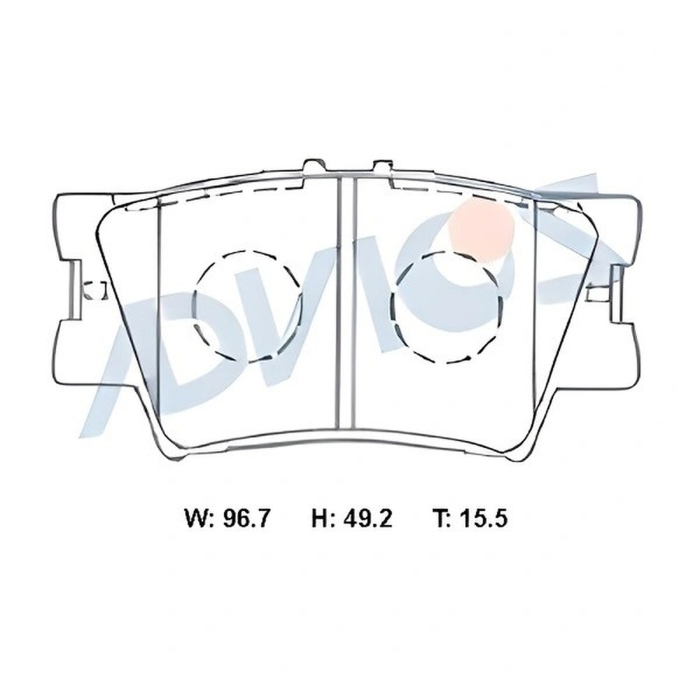 토요타 캠리 3.5 06-11년 ADVICS 뒤쪽 브레이크패드 1B31