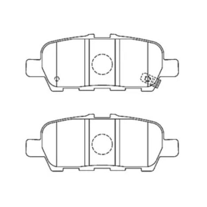 인피니티 QX50 I 13-현재 AKEBONO 뒤쪽 브레이크패드 1GOX