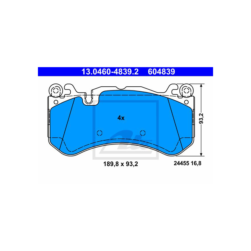 벤츠 E63 AMG W211 06-08년 ATE 앞쪽 브레이크패드 D0GJ