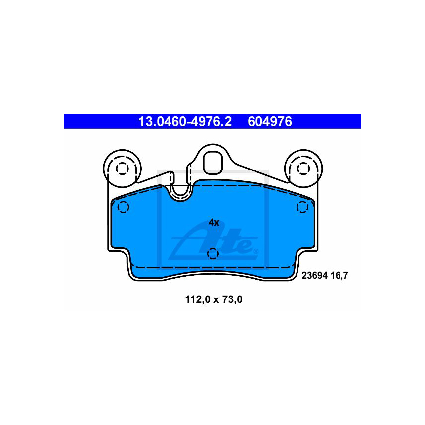 포르쉐 카이엔 3.6 9PA 02-10년 ATE 뒤쪽 브레이크패드 KK6L