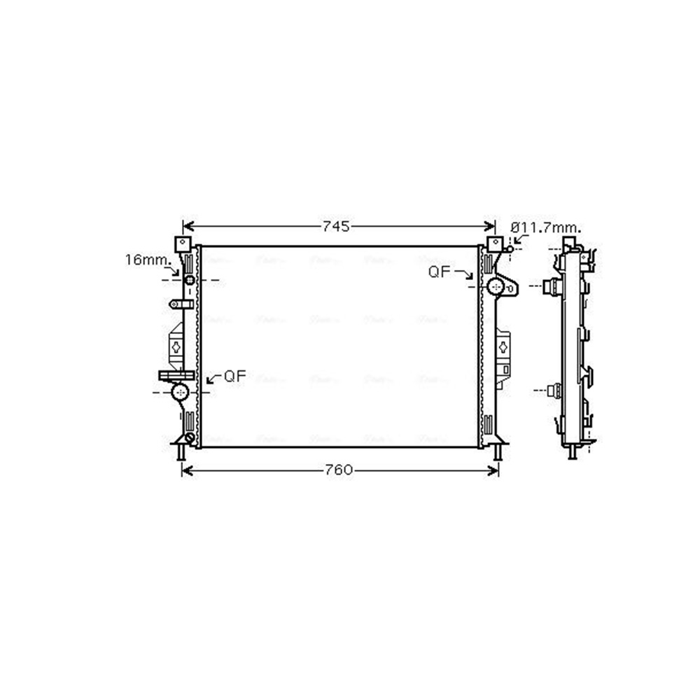 포드 몬데오 2.2 TDCi 07-15년 AVA 라디에이터 V75X