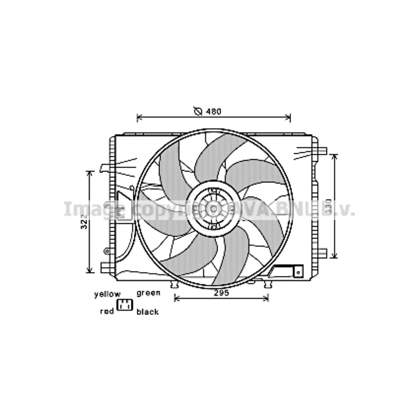 벤츠 A200d W176 12-18년 AVA 라디에이터팬 LWA5