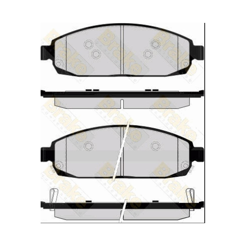 지프 그랜드 체로키 5.7 WH 04-10년 BE 앞쪽 브레이크패드 3LGN