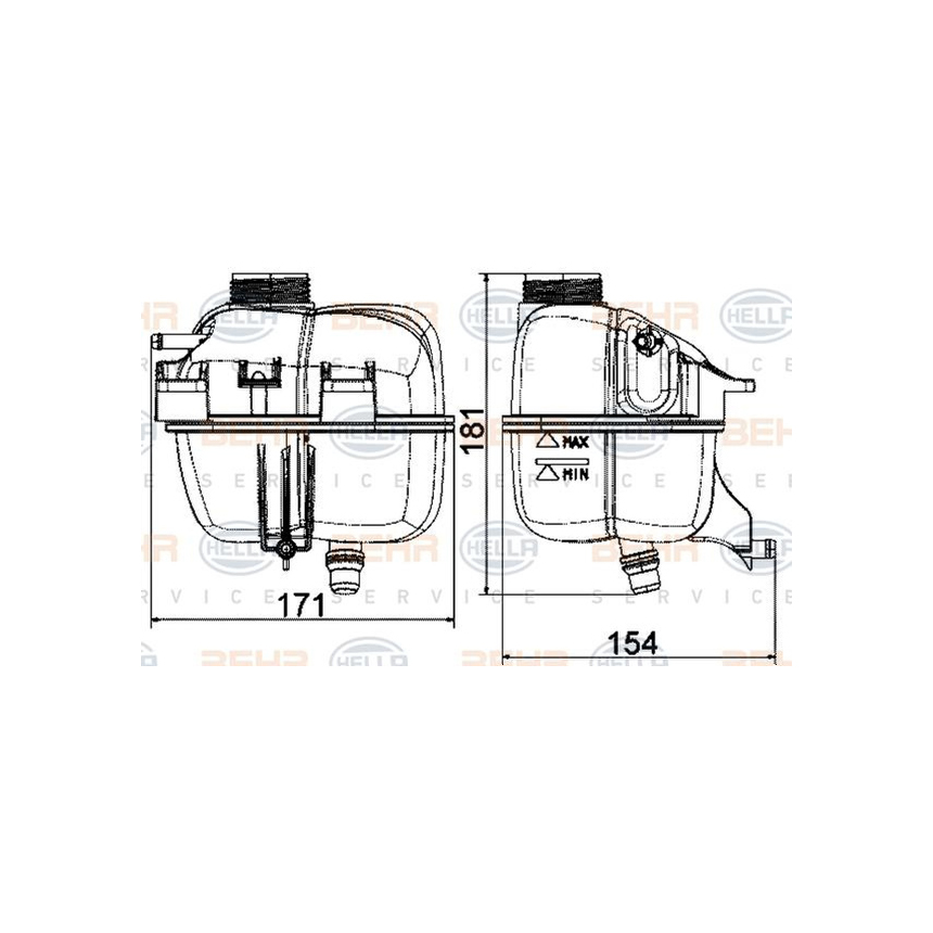 미니 쿠퍼 JCW GP R56 06-13년 BEHR 냉각수 보조탱크 LQK8