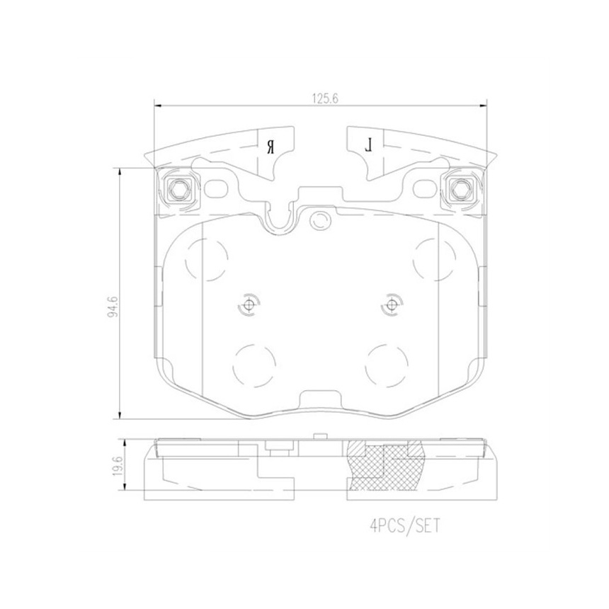 BMW 540i Hybrid G30 16-23년 BREMBO 앞쪽 세라믹 브레이크패드 11A6
