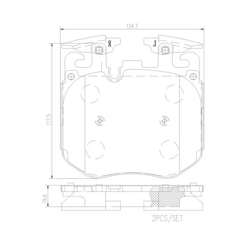 BMW 540i Hybrid G30 16-23년 BREMBO 앞쪽 세라믹 브레이크패드 MXF0