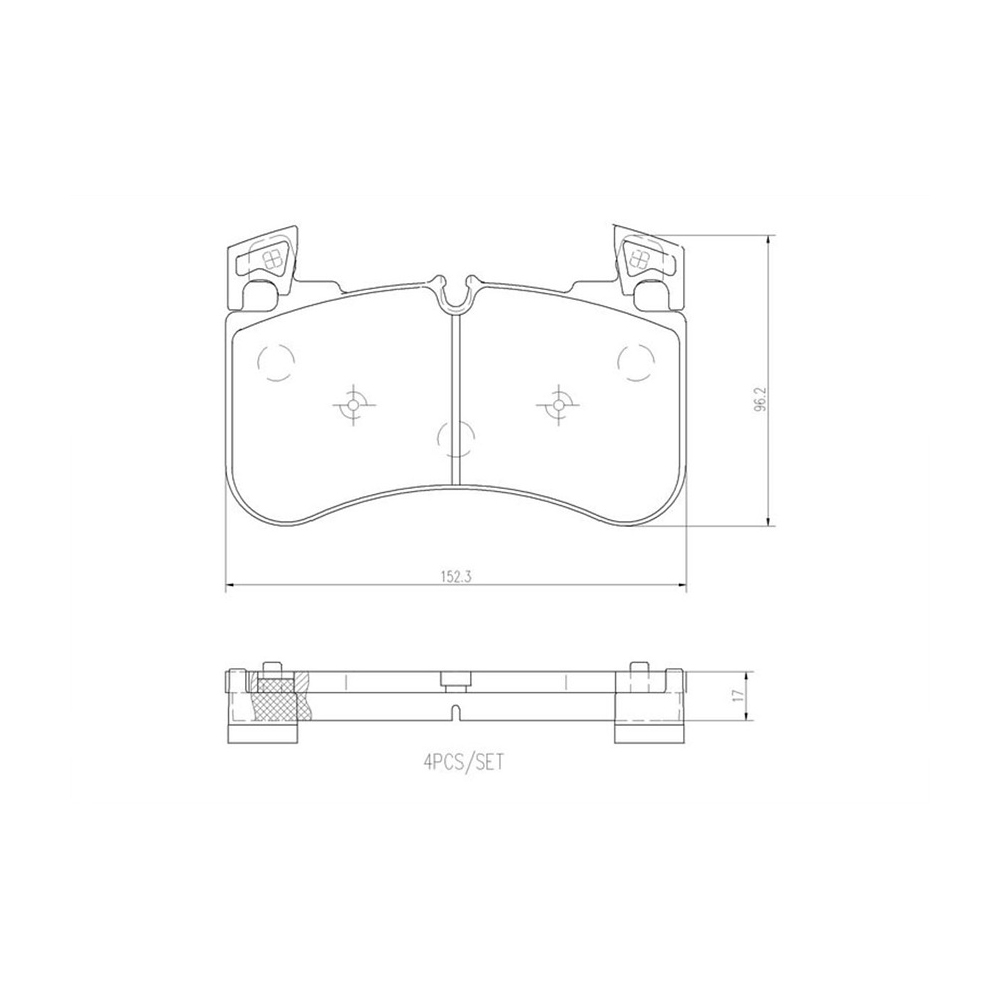 랜드로버 디스커버리 3.0 SDV6 L462 16-현재 BREMBO 앞쪽 세라믹 브레이크패드 V5PC