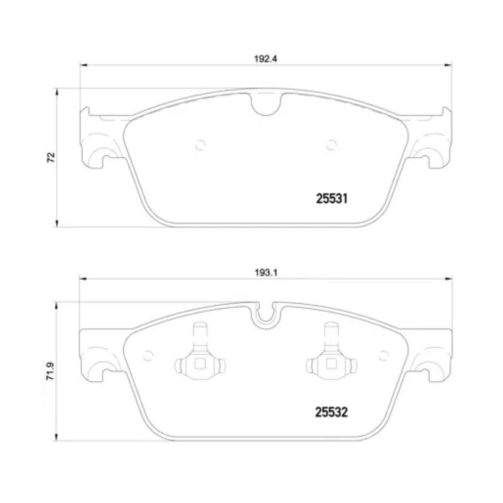 벤츠 GL450 X166 12-15년 BREMBO 앞쪽 세라믹 브레이크패드 LNQV