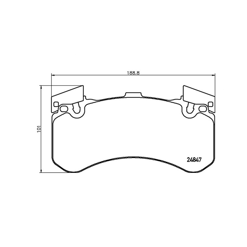 아우디 A7 2.0 TFSI 4G 10-18년 BREMBO 앞쪽 세라믹 브레이크패드 JD4E