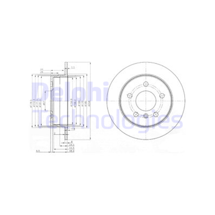 벤츠 A160d W169 04-12년 DELPHI 뒤세트 브레이크디스크 Q5LS