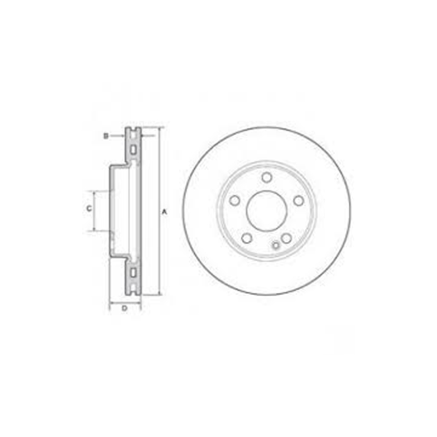 벤츠 B160d W246 13-18년 DELPHI 앞세트 브레이크디스크 4EAL