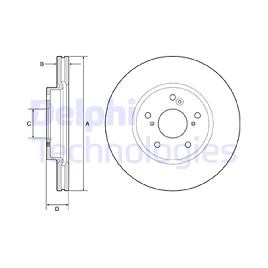 혼다 HR-V 1.8 14-현재 DELPHI 앞세트 브레이크디스크 1V8J