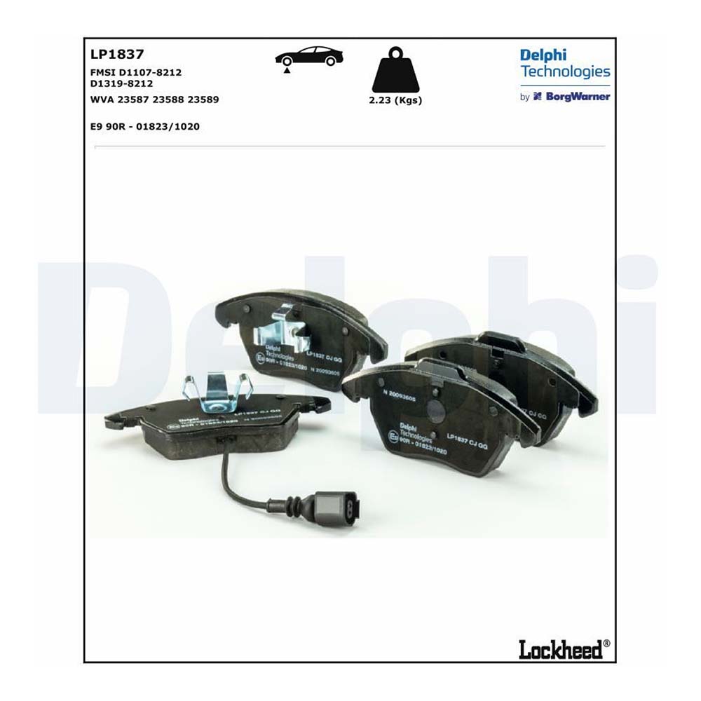 폭스바겐 제타 2.0 162 10-현재 DELPHI 앞쪽 브레이크패드 CL05