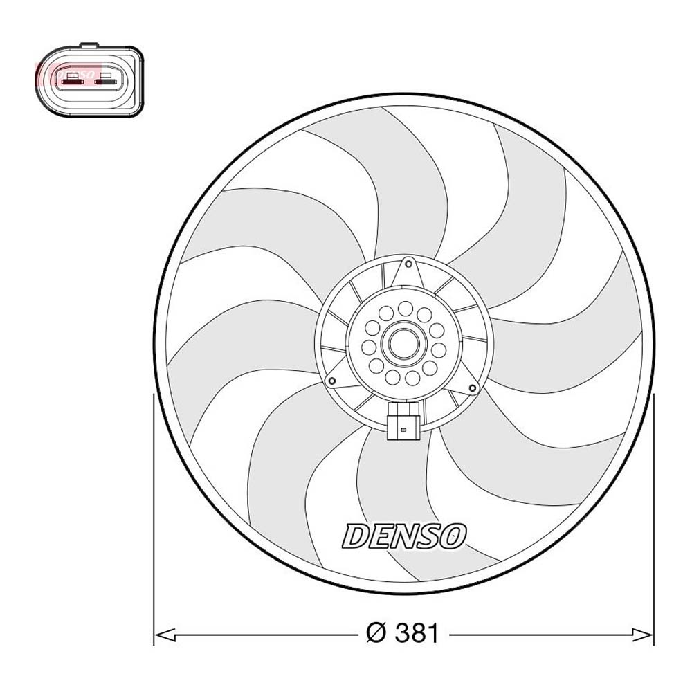 아우디 A7 2.0 TFSI 4G 10-18년 DENSO 라디에이터팬 X376