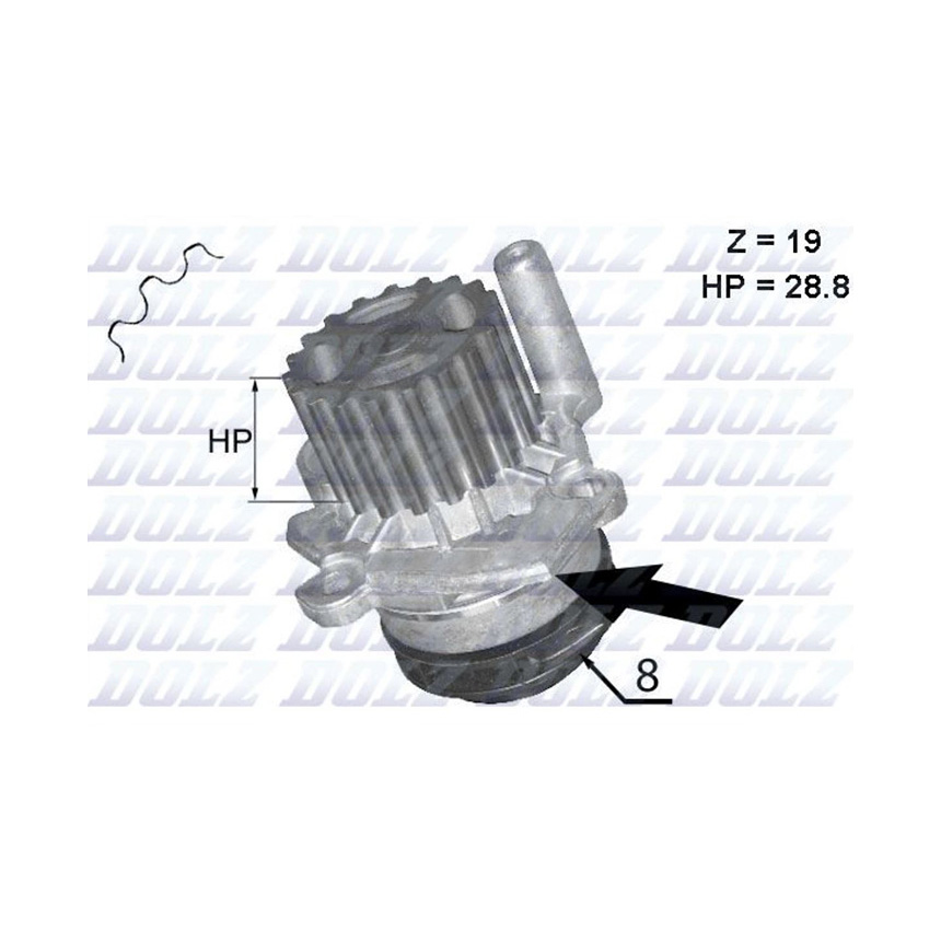 아우디 Q5 2.0 TDI 8R 08-17년 DOLZ 워터펌프 7UU1