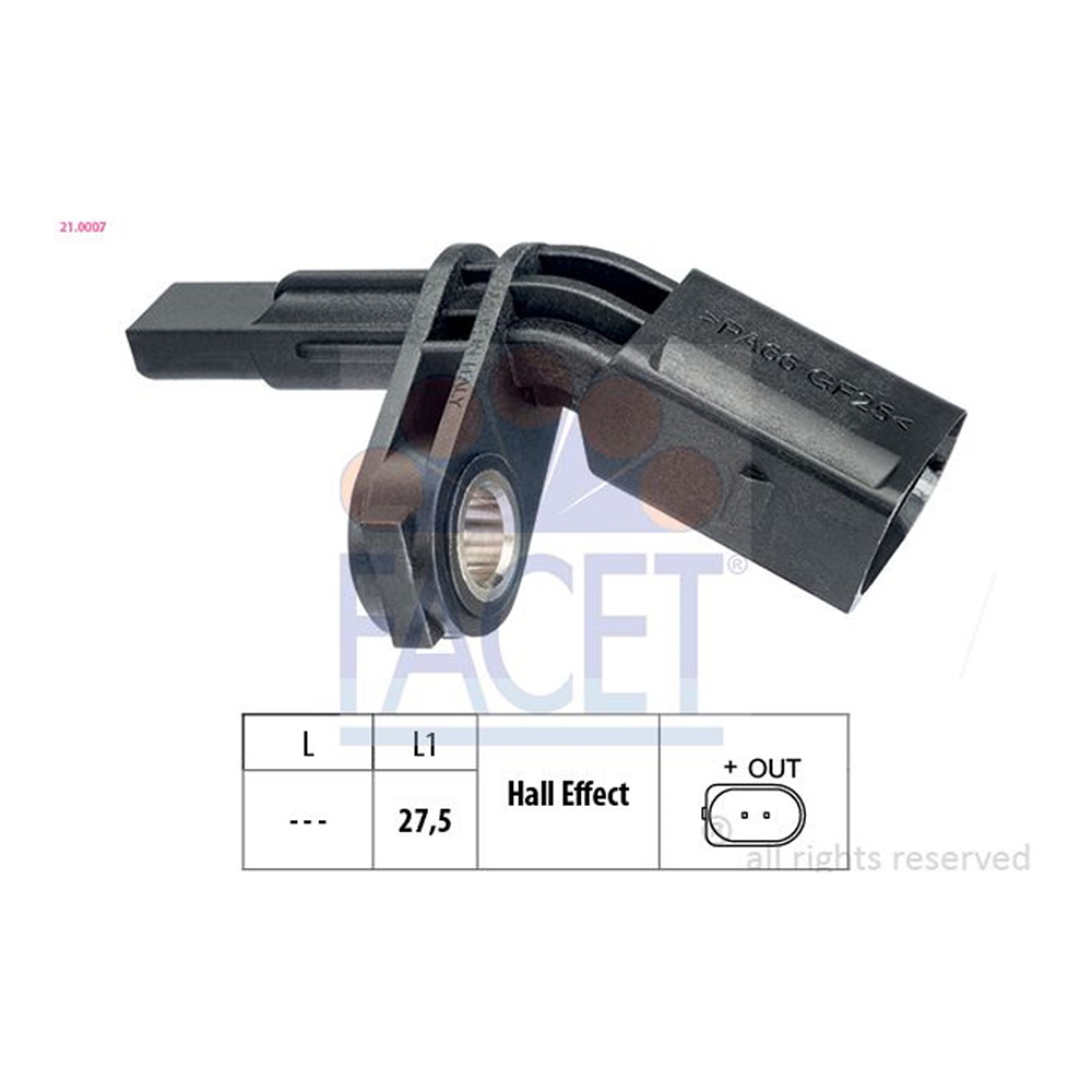 폭스바겐 멀티밴 3.2 VR6 7HM 04-15년 FACET 앞좌측 휠스피드센서 6G3D