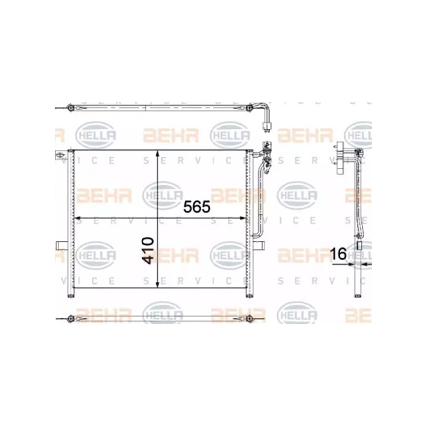 BMW 325i E46 00-05년 HELLA 에어컨 콘덴서 QCA8