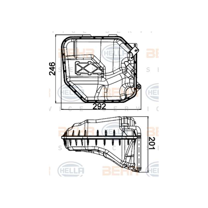 포르쉐 카이엔 3.6 9PA 02-10년 HELLA 냉각수 보조탱크 O5EI