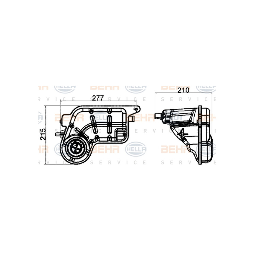 아우디 A6 2.4 4F 05-11년 HELLA 냉각수 보조탱크 U07Y