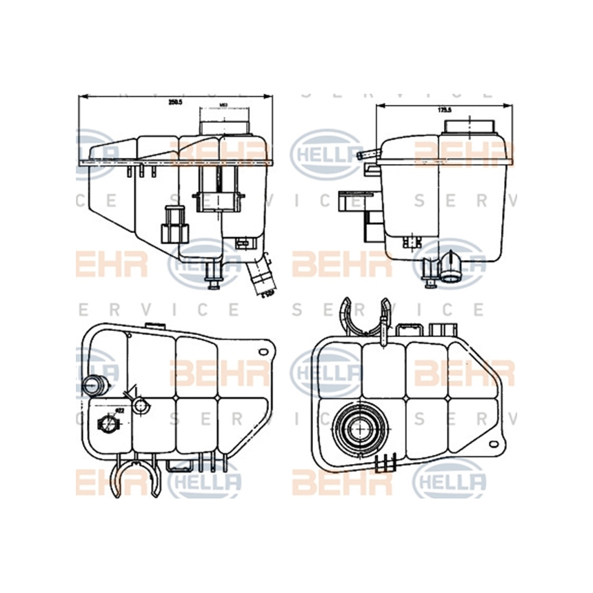 벤츠 C55 AMG W203 04-07년 HELLA 냉각수 보조탱크 22IJ