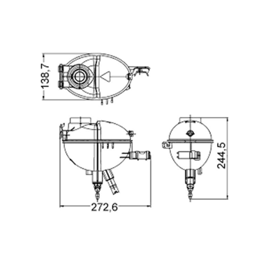 벤츠 E400 A207 13-16년 HELLA 냉각수 보조탱크 TEI5