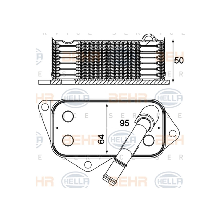 BMW X3 2.5si E83 06-08년 HELLA 엔진 오일쿨러 3RGP