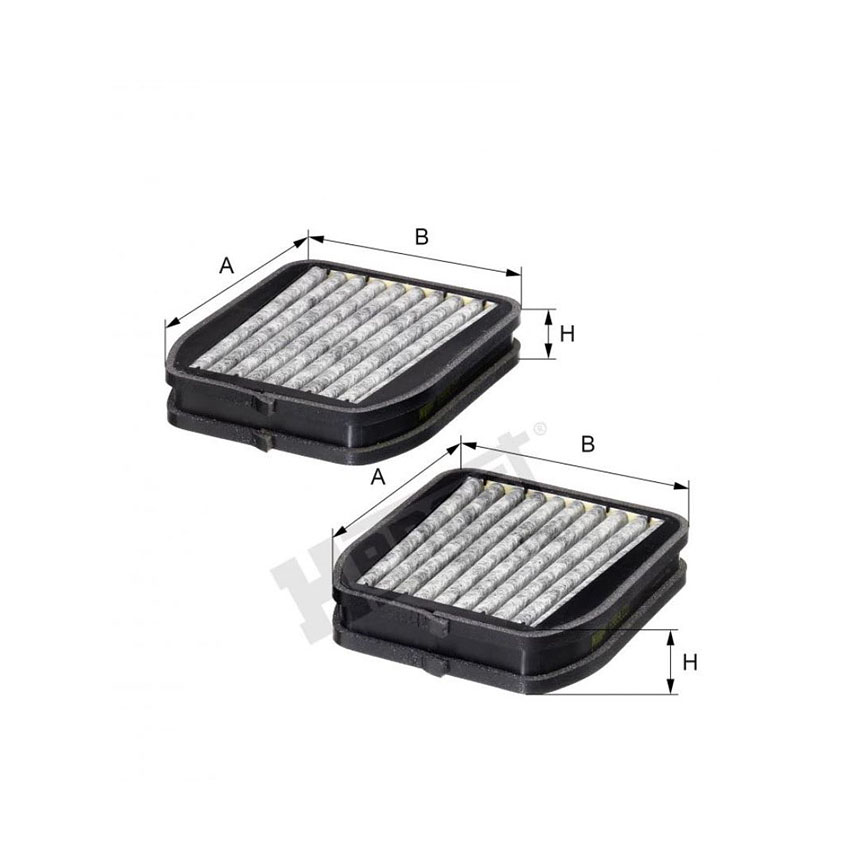 벤츠 E63 AMG W211 06-08년 HENGST 활성탄 에어컨필터 2KB7