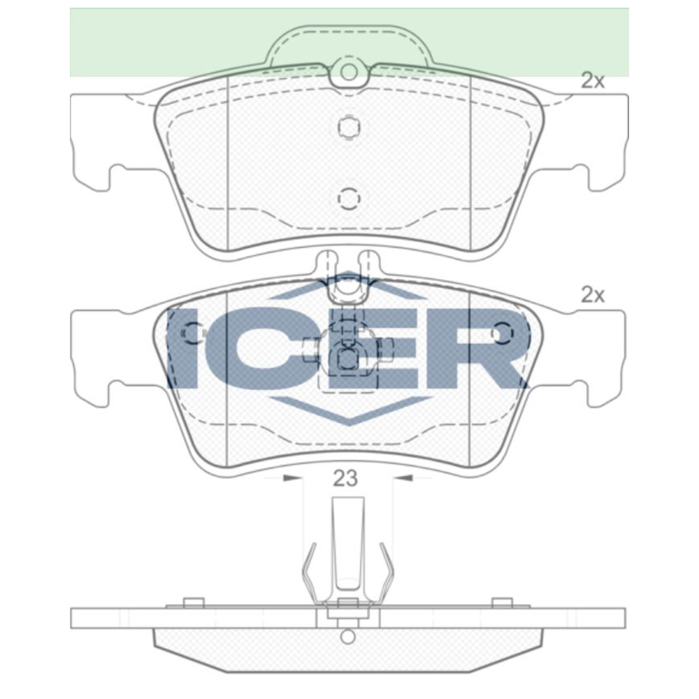 벤츠 S400 Hybrid W221 09-13년 ICER 뒤쪽 브레이크패드 7P78