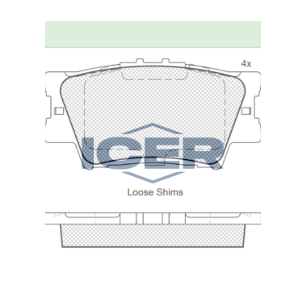 토요타 캠리 3.5 06-11년 ICER 뒤쪽 브레이크패드 Q058