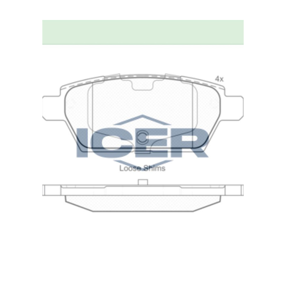 링컨 MKZ 3.5 06-15년 ICER 뒤쪽 브레이크패드 TB66