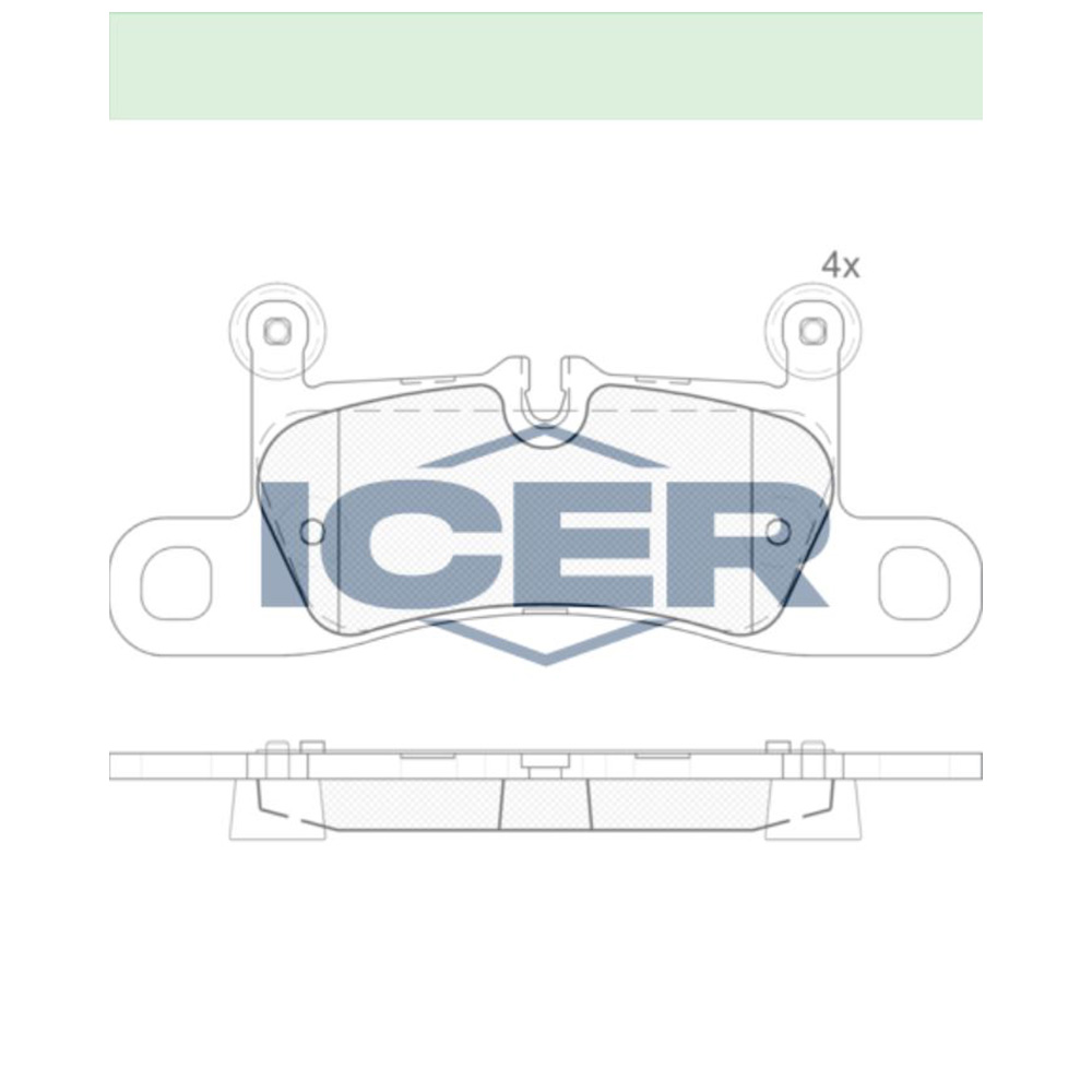 포르쉐 카이엔 3.6 92A 10-현재 ICER 뒤쪽 브레이크패드 77CN