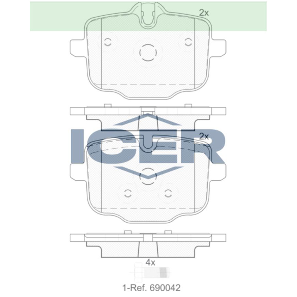 BMW M4 G83 21-24년 ICER 뒤쪽 브레이크패드 86YF