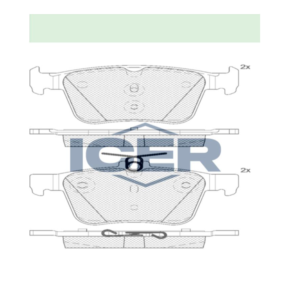 폭스바겐 골프 1.4 GTE Hybrid 5G1 12-현재 ICER 뒤쪽 브레이크패드 KI1A
