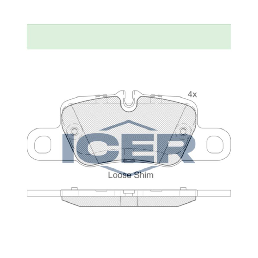 포르쉐 파나메라 4.0 S 디젤 971 16-현재 ICER 뒤쪽 브레이크패드 C7KU