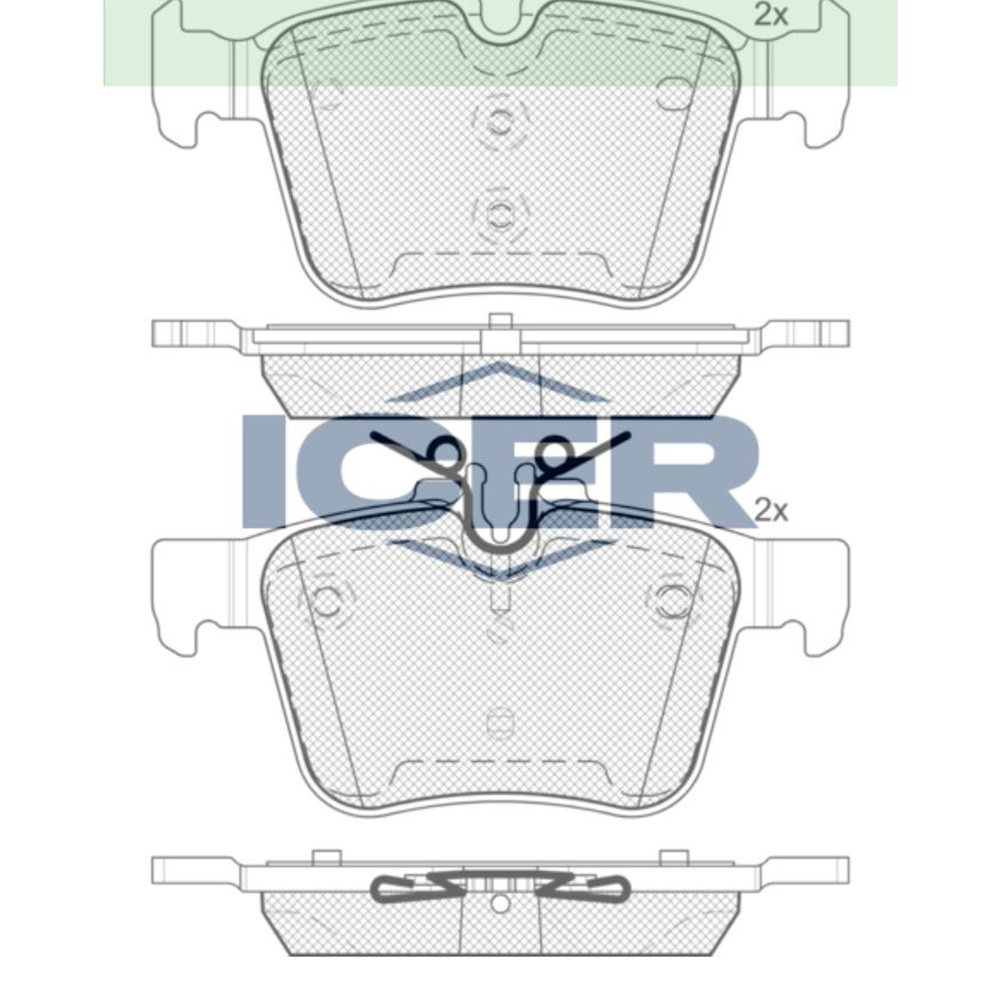 벤츠 C300 C205 15-18년 ICER 뒤쪽 브레이크패드 447Y