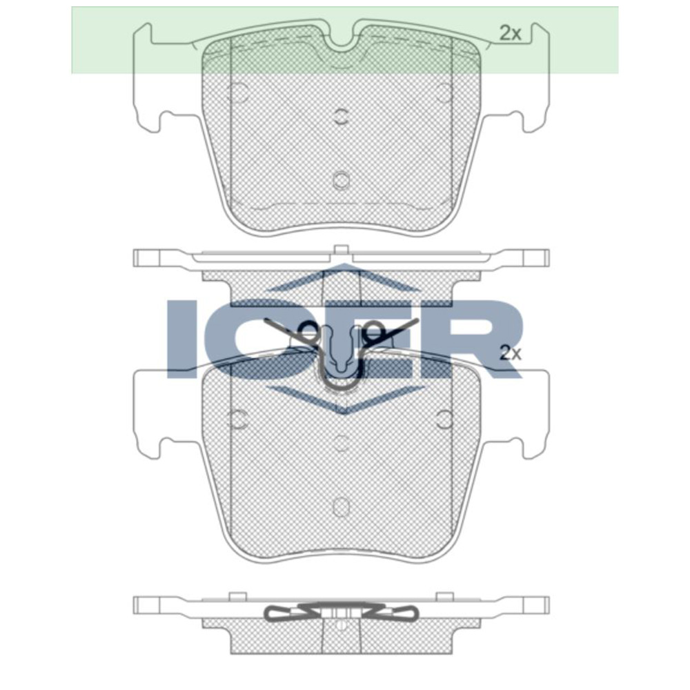 벤츠 GLC300e C253 19-현재 ICER 뒤쪽 브레이크패드 KGNF