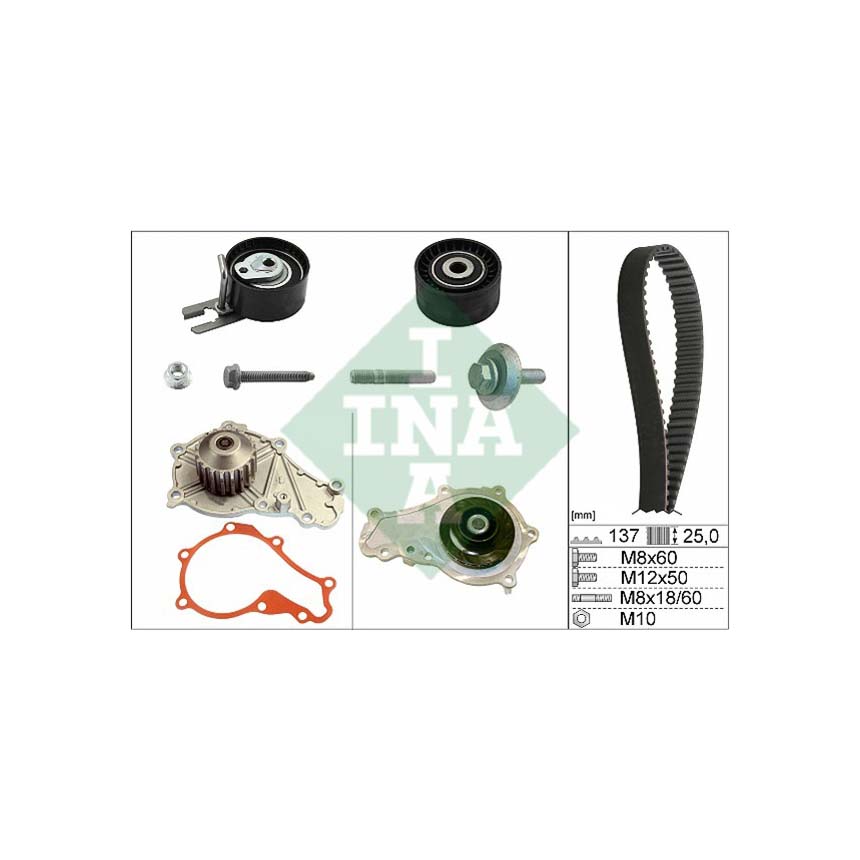 푸조 206 1.6 Hdi 00-07년 INA 워터펌프 타이밍벨트 세트 5IEP