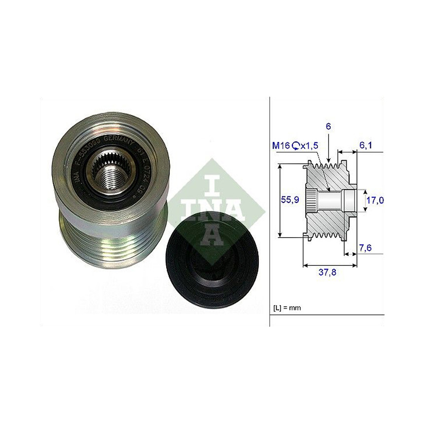 볼보 S60 T 00-10년 INA 발전기 풀리 7LC6