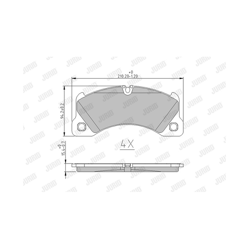 포르쉐 카이엔 3.6 9PA 02-10년 JURID 앞쪽 브레이크패드 2O1B