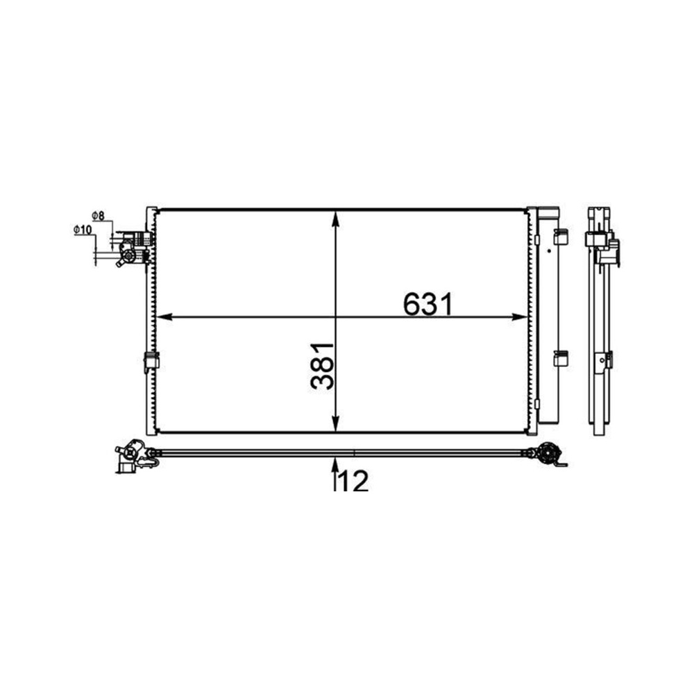 BMW 740d Ld Hybrid G11 G12 15-22년 MAHLE 에어컨 콘덴서 T8I7