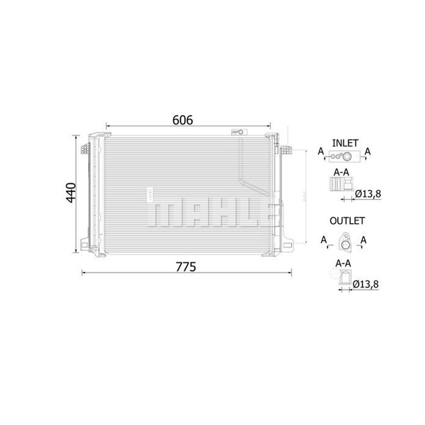 벤츠 E63 AMG W212 09-16년 MAHLE 에어컨 콘덴서 EYE7
