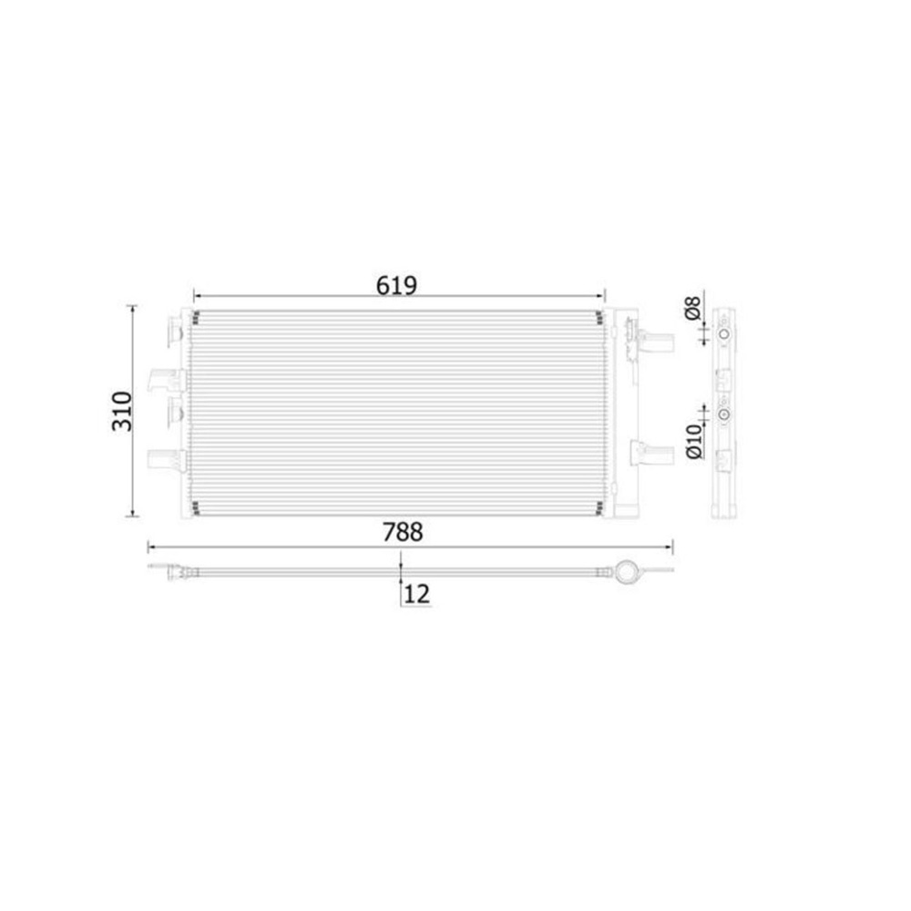 미니 쿠퍼 One D F55 13-현재 MAHLE 에어컨 콘덴서 5G30