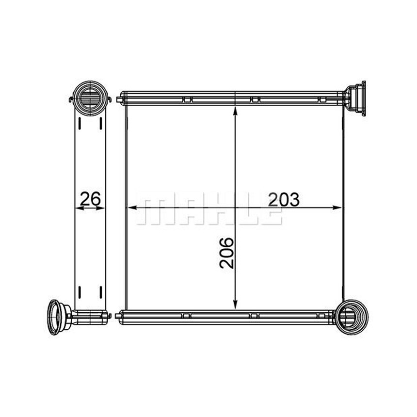 폭스바겐 골프 1.2 TSI 5G1 12-현재 MAHLE 히터코어 3T10
