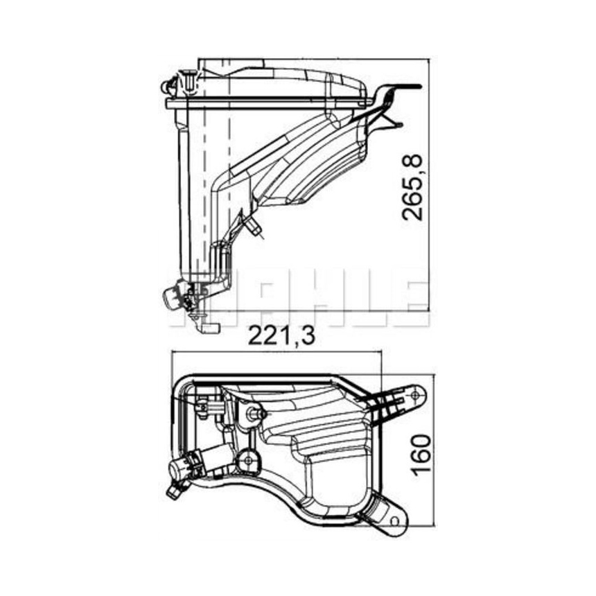 BMW 325i E90 04-11년 MAHLE 냉각수 보조탱크 E2U0
