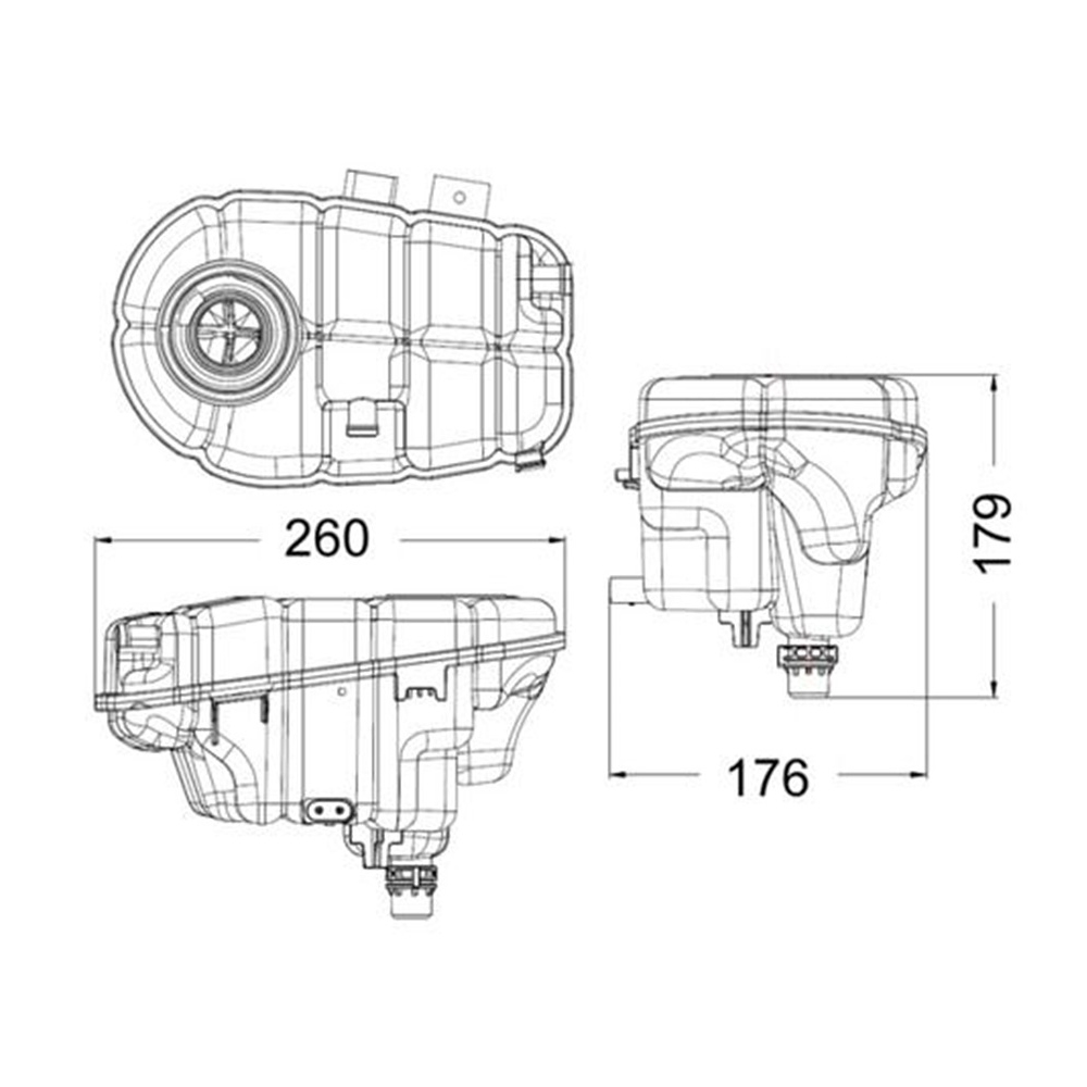 아우디 A7 3.0 TFSI 4G 10-18년 MAHLE 냉각수 보조탱크 85J1