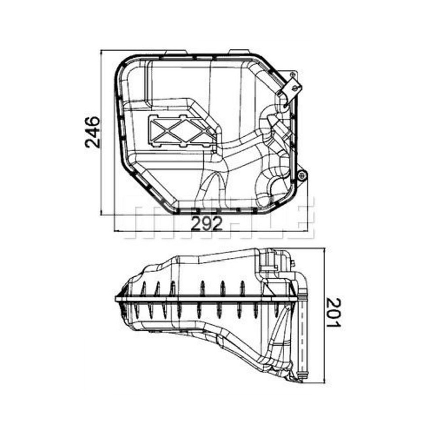 폭스바겐 투아렉 3.2 7LA 02-10년 MAHLE 냉각수 보조탱크 HPR1