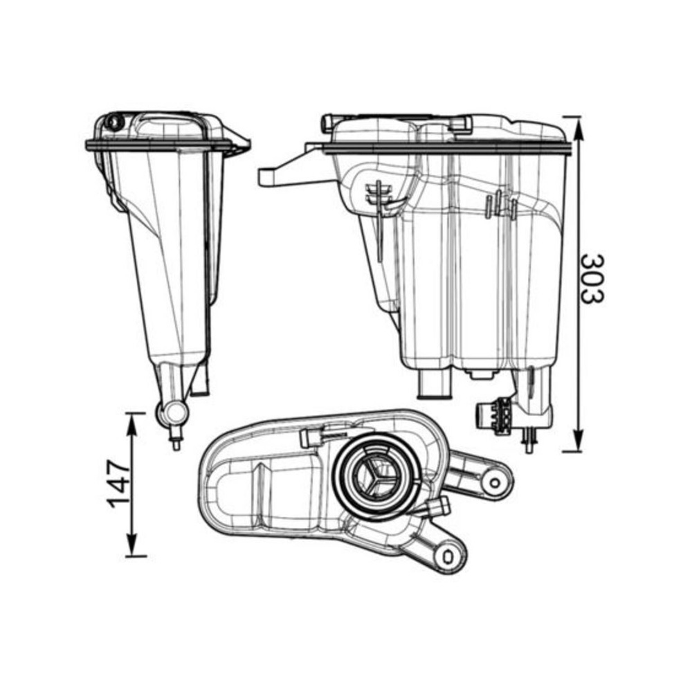 아우디 A4 2.0 TFSI 8K 07-15년 MAHLE 냉각수 보조탱크 P0Q6