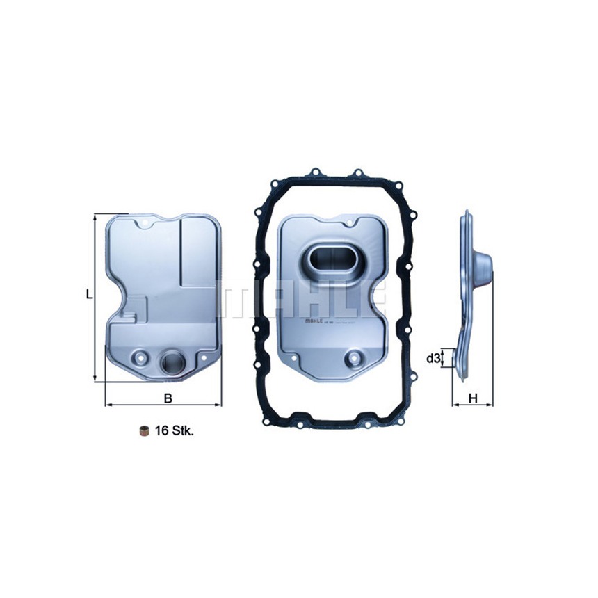 포르쉐 카이엔 3.6 9PA 02-10년 MAHLE 미션오일필터 세트 FL02