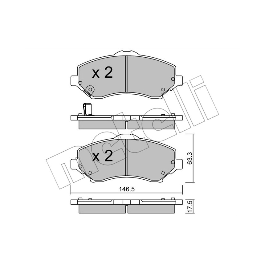 닷지 니트로 4.0 06-12년 METELLI 앞쪽 브레이크패드 74AF